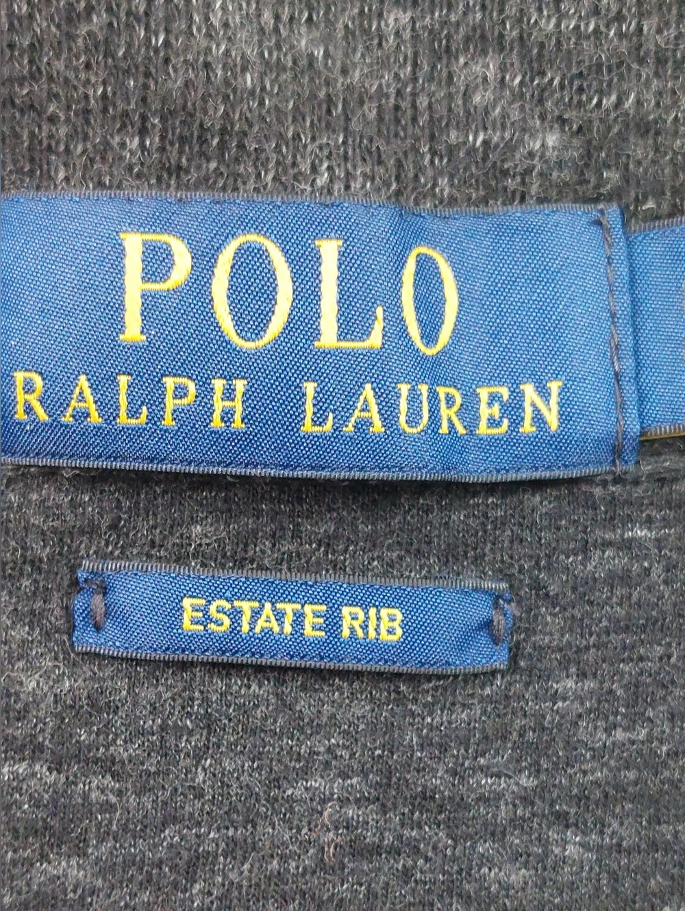 Polo Ralph Lauren Estate Rib Shirt Mens Large Gray 1/4 Zip Pullover Long Sleeve